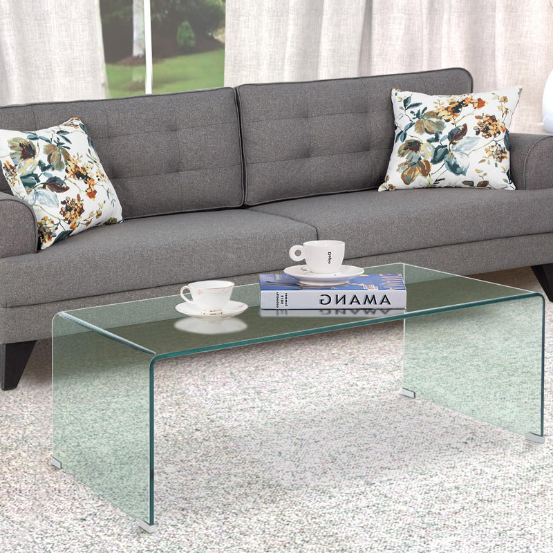 Pure glass coffee table discount